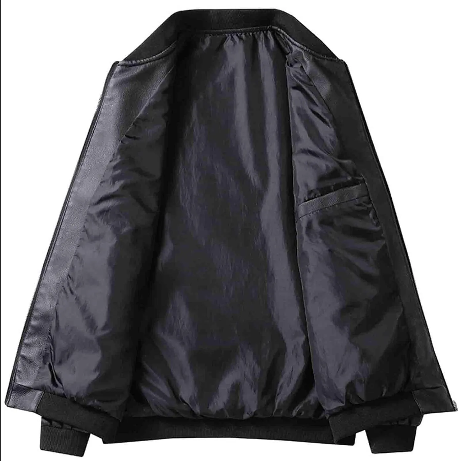 Mens Vintage Leather Long Sleeve Jacket Coat Stand Collar Club Coat Fashion Men's Leather Jackets Casual TopsWinter
