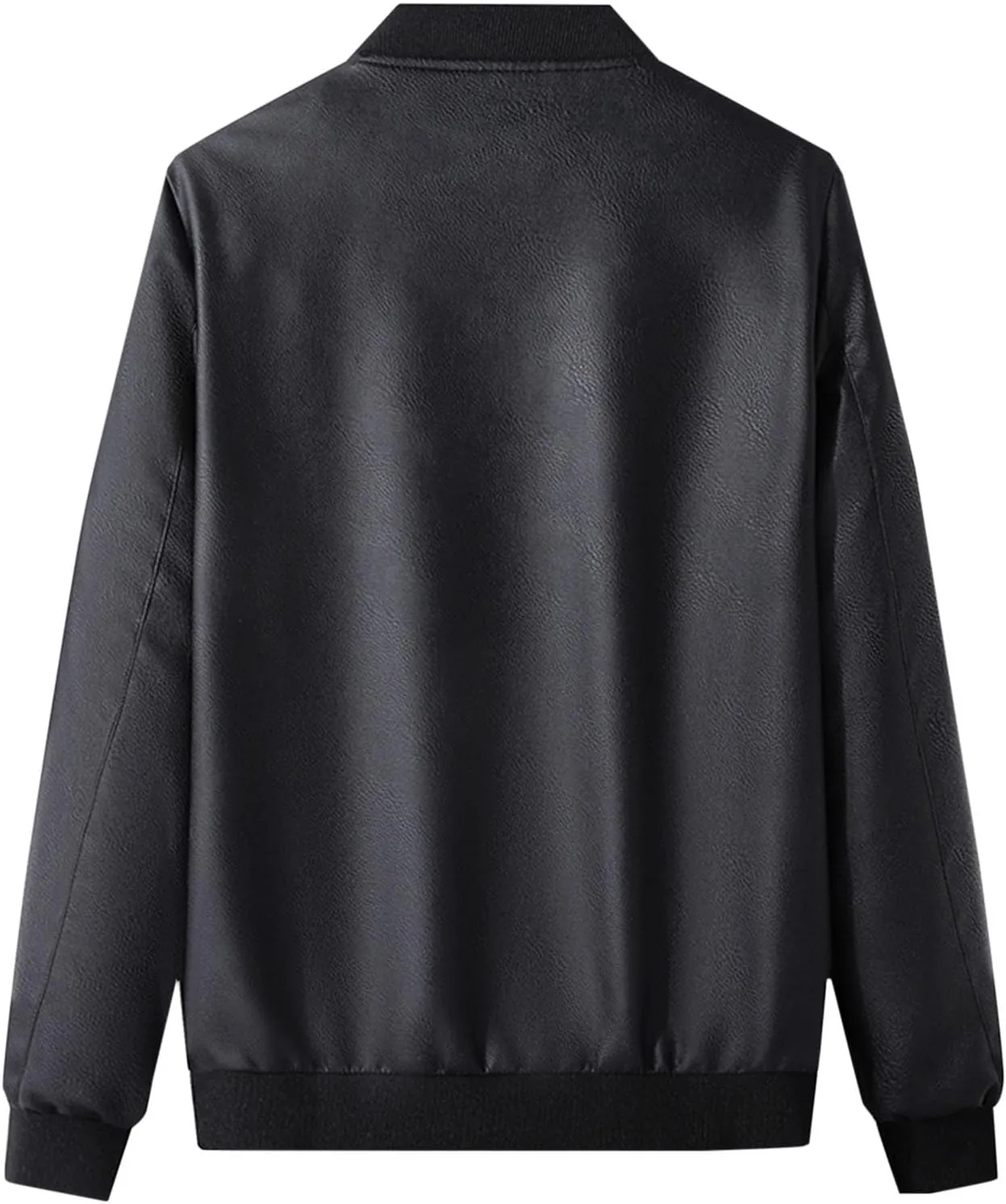 Mens Vintage Leather Long Sleeve Jacket Coat Stand Collar Club Coat Fashion Men's Leather Jackets Casual TopsWinter