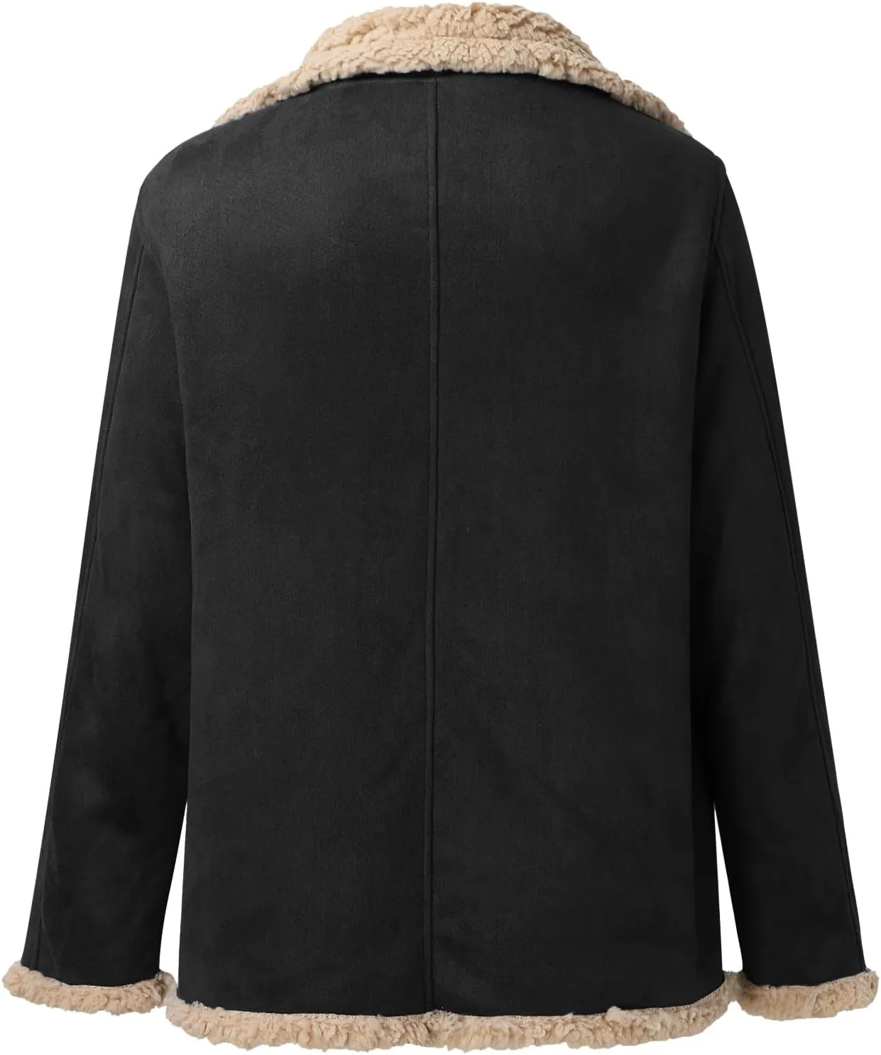 Mens Winter Coats, Mens Sherpa Fleece Lined Faux Leather Jacket Heavyweight Zip Up Bomber Jackets Vintage Winter Coats