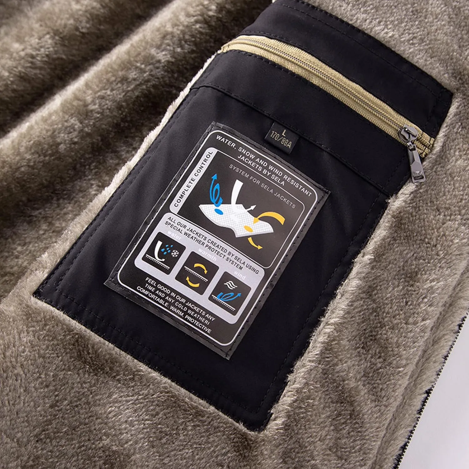 Mens Winter Fleece Lined Vest Zip Up Sleeveless Casual Utility Jacket Vest Sherpa Padded Warm Thick Gilet With Pocket