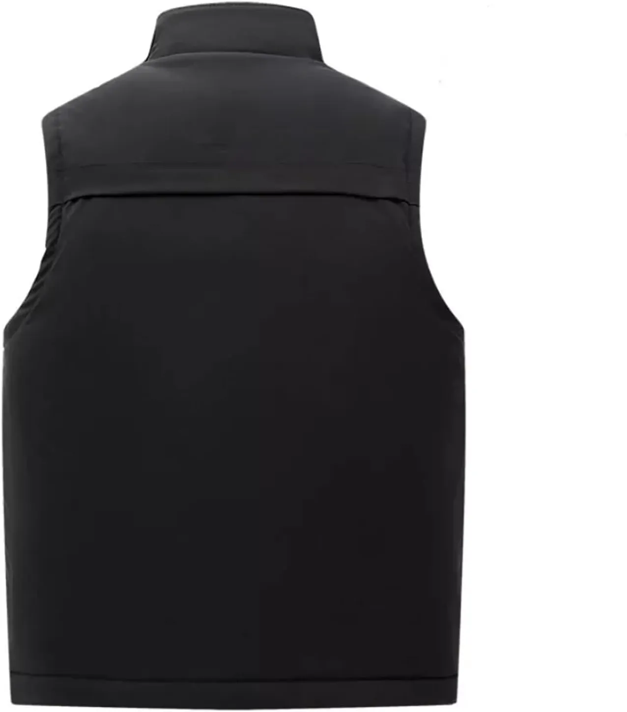 Mens Winter Sherpa Fleece Lined Vest Sleeveless Zip Up Warm Outdoor Travel Vest Jacket, Puffy Vest for Men