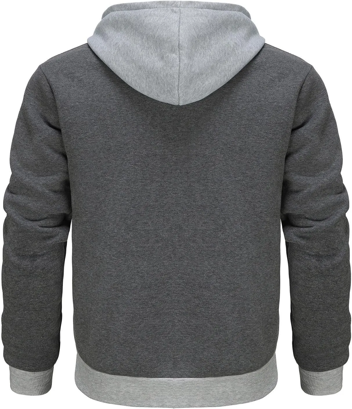 Men's Zip Up Hoodie Shirts Soft Solid Color Coat Light Trendy Long Sleeve Jacket Casual Winter Sweatershirts with Pockets