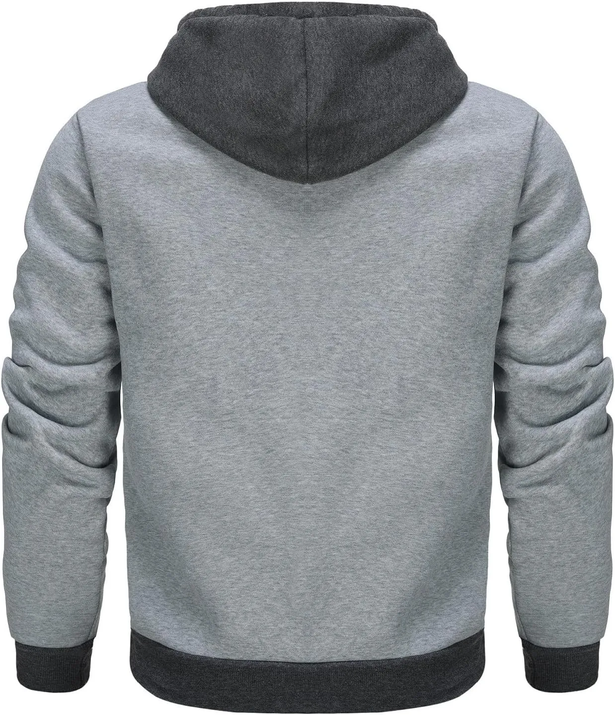 Men's Zip Up Hoodie Shirts Soft Solid Color Coat Light Trendy Long Sleeve Jacket Casual Winter Sweatershirts with Pockets