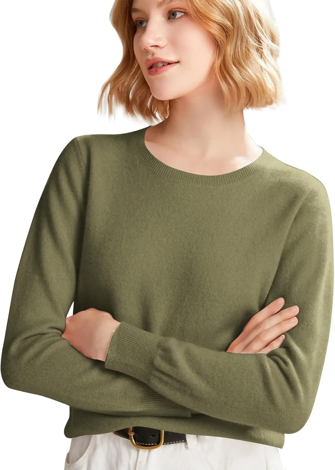 NBXNZWF Womens Pullover Sweaters Long Sleeve Crewneck Lightweight Tunic Tops Cashmere Soft Cozy Woolen Knitted Sweaters