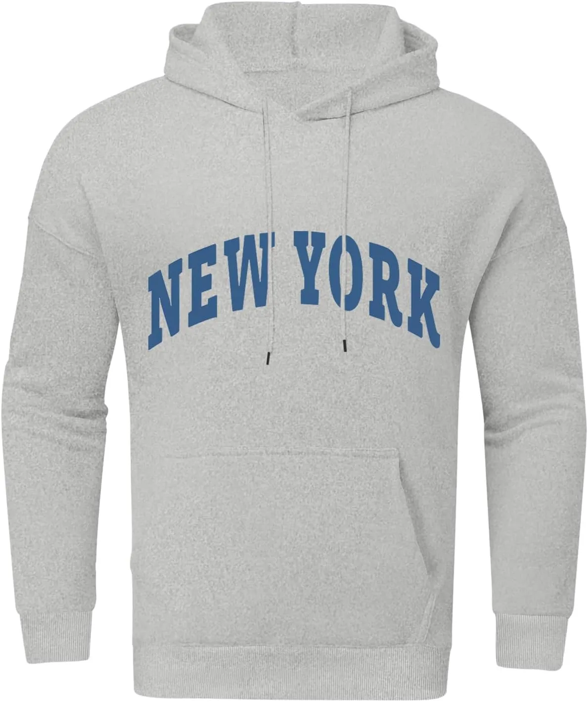 New York Sweatshirts Hoodies Men's Crew Neck Letter Graphic Hoodie Relaxed Fit Long Sleeve Pullover Tops