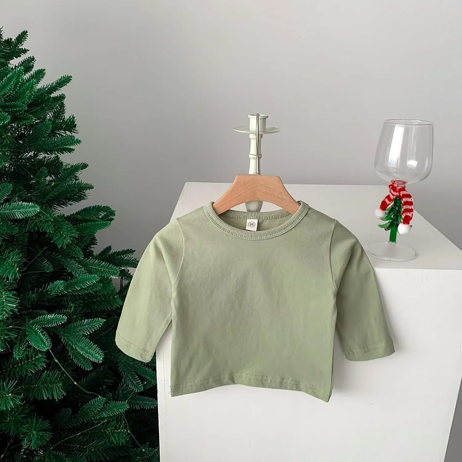 Newborn Baby Boys Girls Long Sleeve Basic Layering T-Shirt Infant Comfort Soft Crewneck Tee Tops Fall Winter Clothes