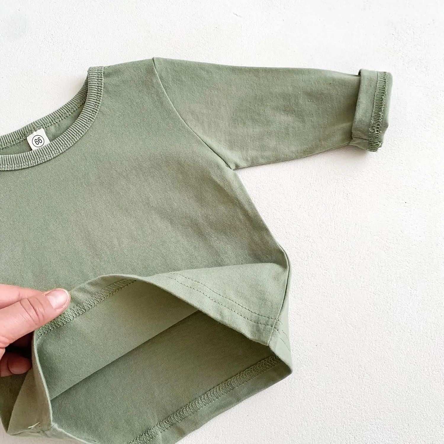 Newborn Baby Boys Girls Long Sleeve Basic Layering T-Shirt Infant Comfort Soft Crewneck Tee Tops Fall Winter Clothes