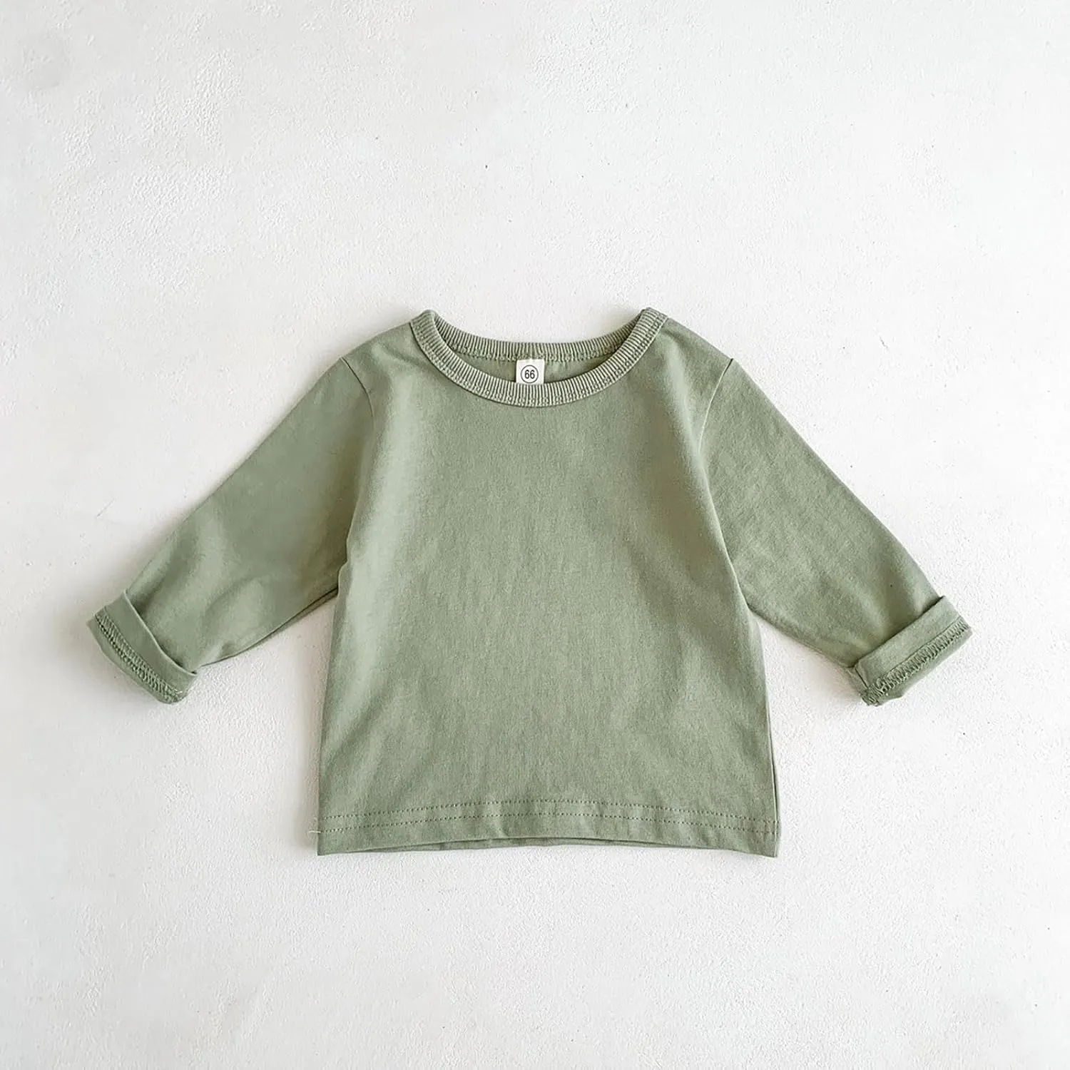 Newborn Baby Boys Girls Long Sleeve Basic Layering T-Shirt Infant Comfort Soft Crewneck Tee Tops Fall Winter Clothes