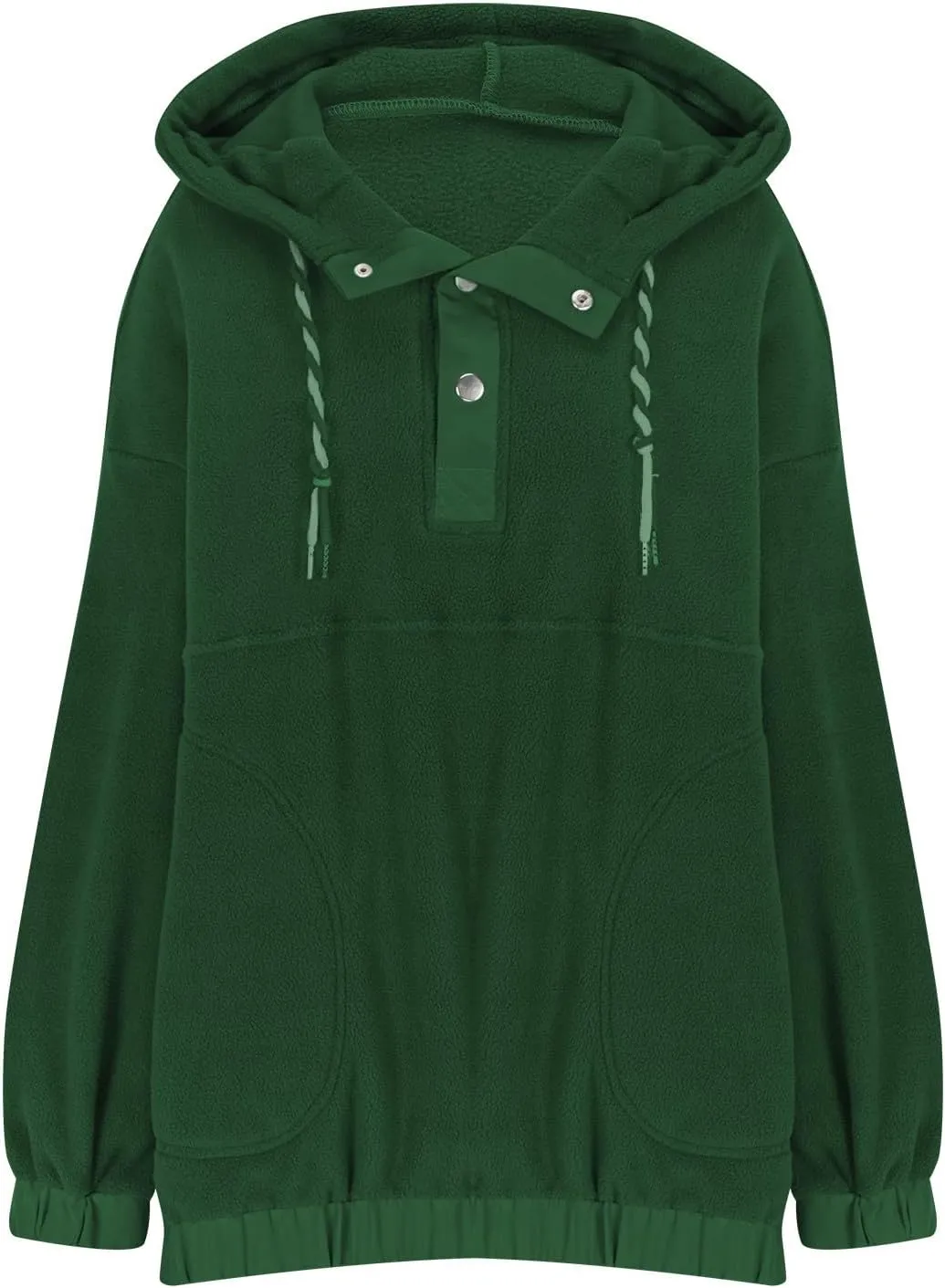 Oversized Hoodies For Women Fuzzy Fleece Sweatshirts Button Dwon Long Sleeve Sherpa Pullover Sweaters With Pockets