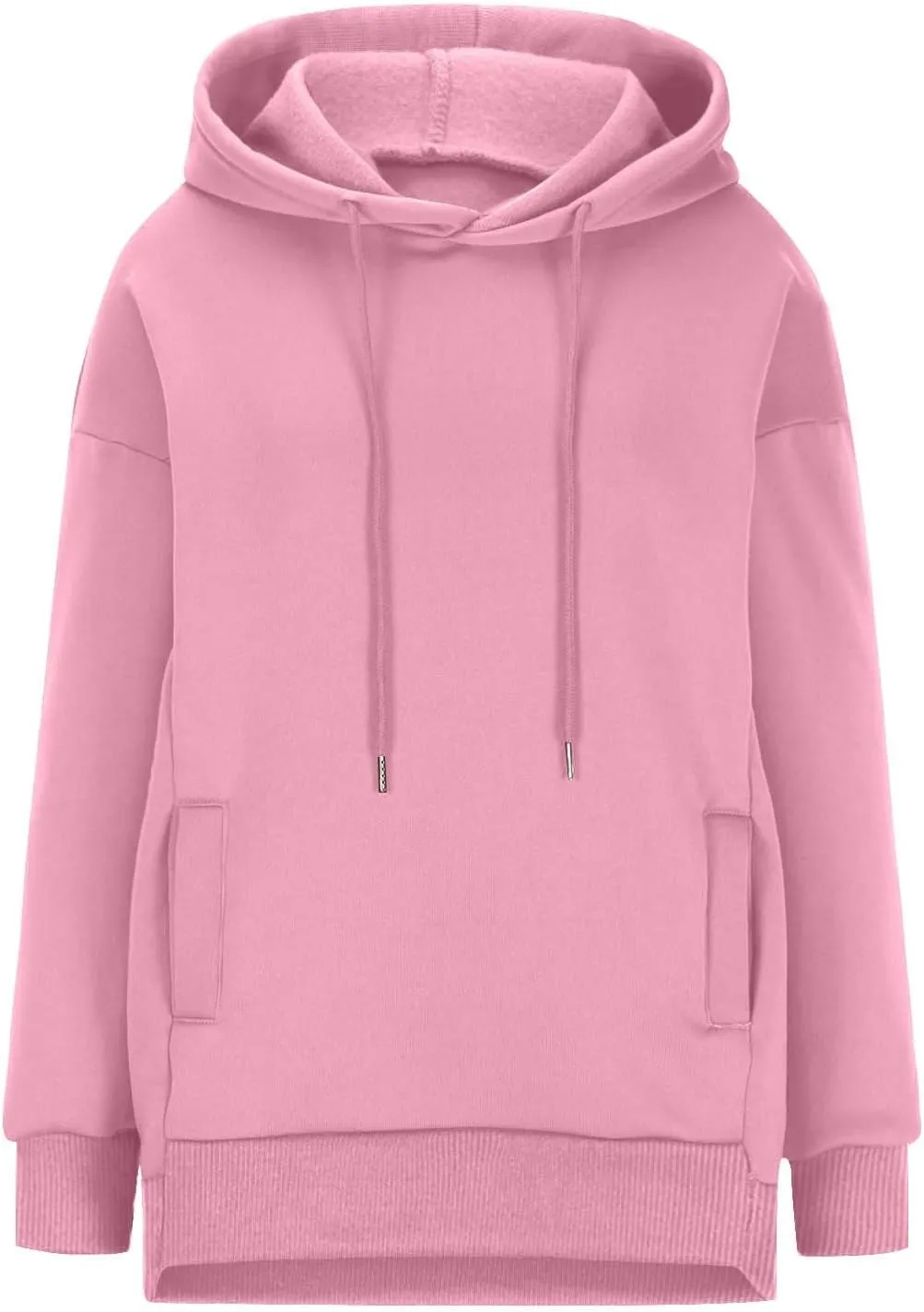 Oversized Hoodies for Womens Fleece Solid Colour Sweatshirts Long Sleeve Sweaters Pullover y2k Fall Outfits with Pocket
