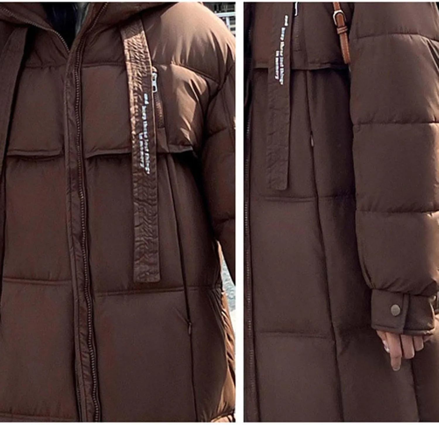 Plus size Thermal Coat for Women Long Length Heavyweight Thicken Down Jackets 2024 Trendy Warm Oversize Puffer Jacket