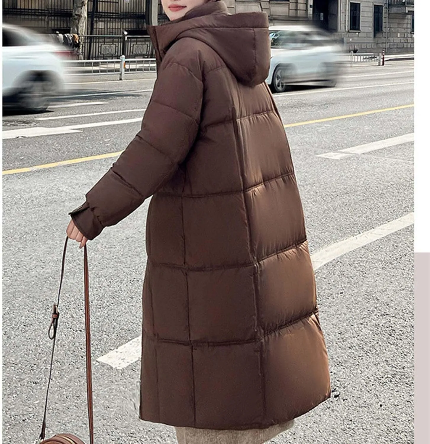Plus size Thermal Coat for Women Long Length Heavyweight Thicken Down Jackets 2024 Trendy Warm Oversize Puffer Jacket