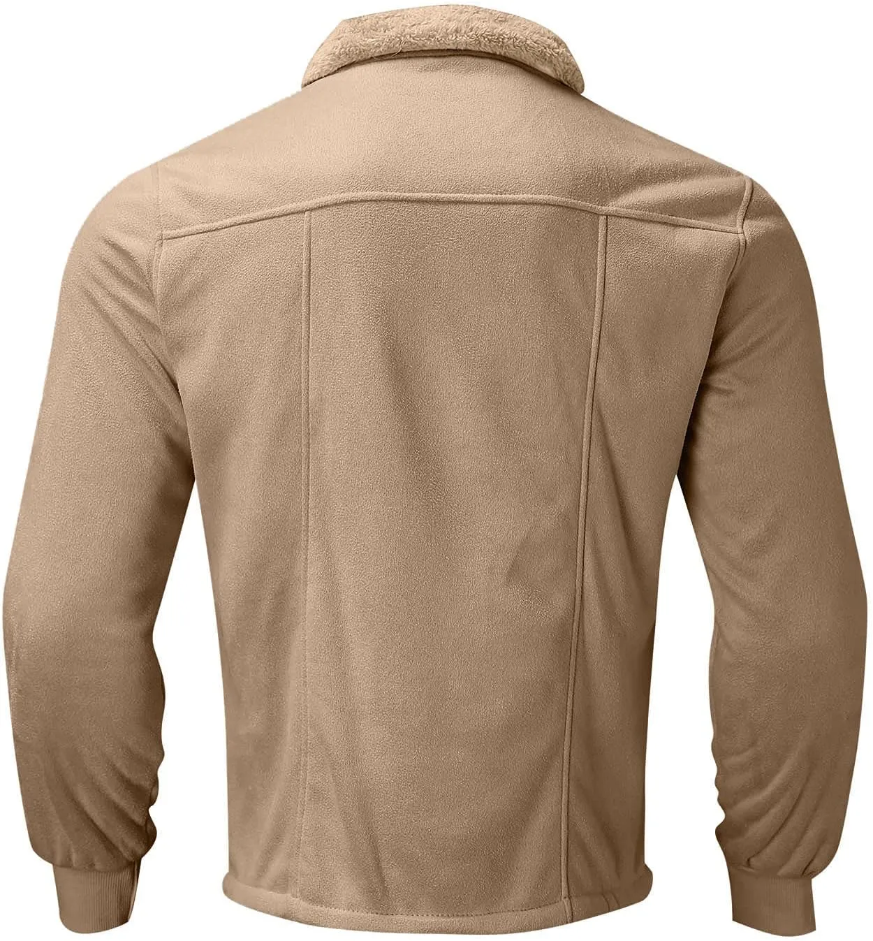 QWENTMTNTY Faux Leather Mens Jackets Casual Stylish Shearling Sherpa Leather Jacket Heavyweight Winter Thicken Bomber Coat