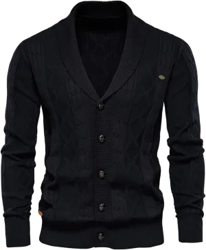 Slouchy Mens Cardigan Mens Fashion Large Solid Casual Warmth Cardigan Sweater Mens Wool Sweaters Cardigans