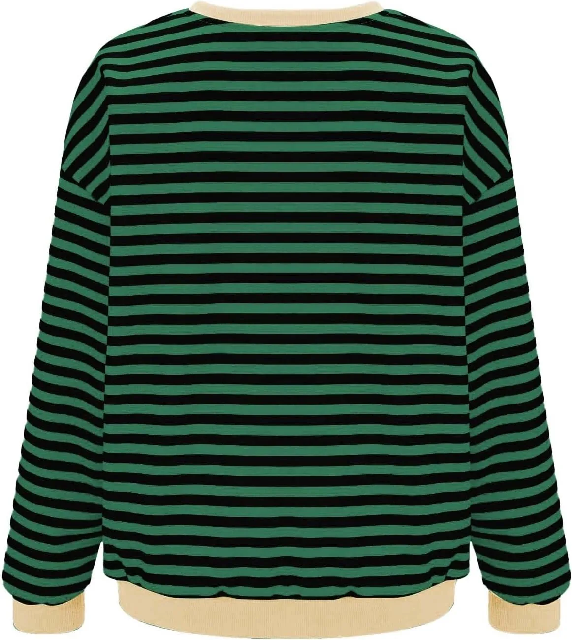 Striped Sweatshirt Women Oversized Striped Color Block Long Sleeve Crew Shirt Women Casual Loose Pullover hirt Top