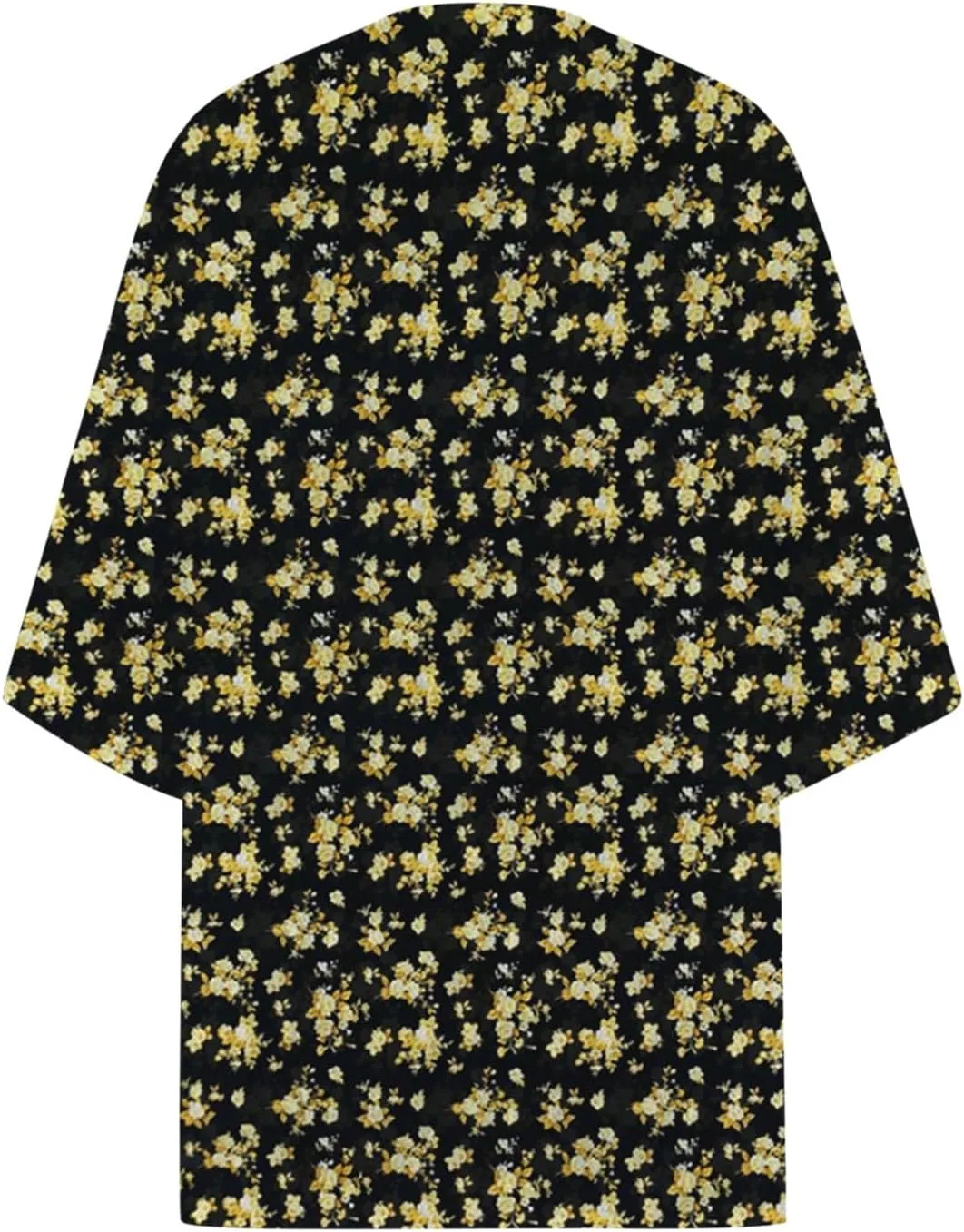 Summer Womens Floral Printed Puff Sleeve Chiffon Kimono Cardigan Loose Cover Up Knitted Cardigan Sweaters for