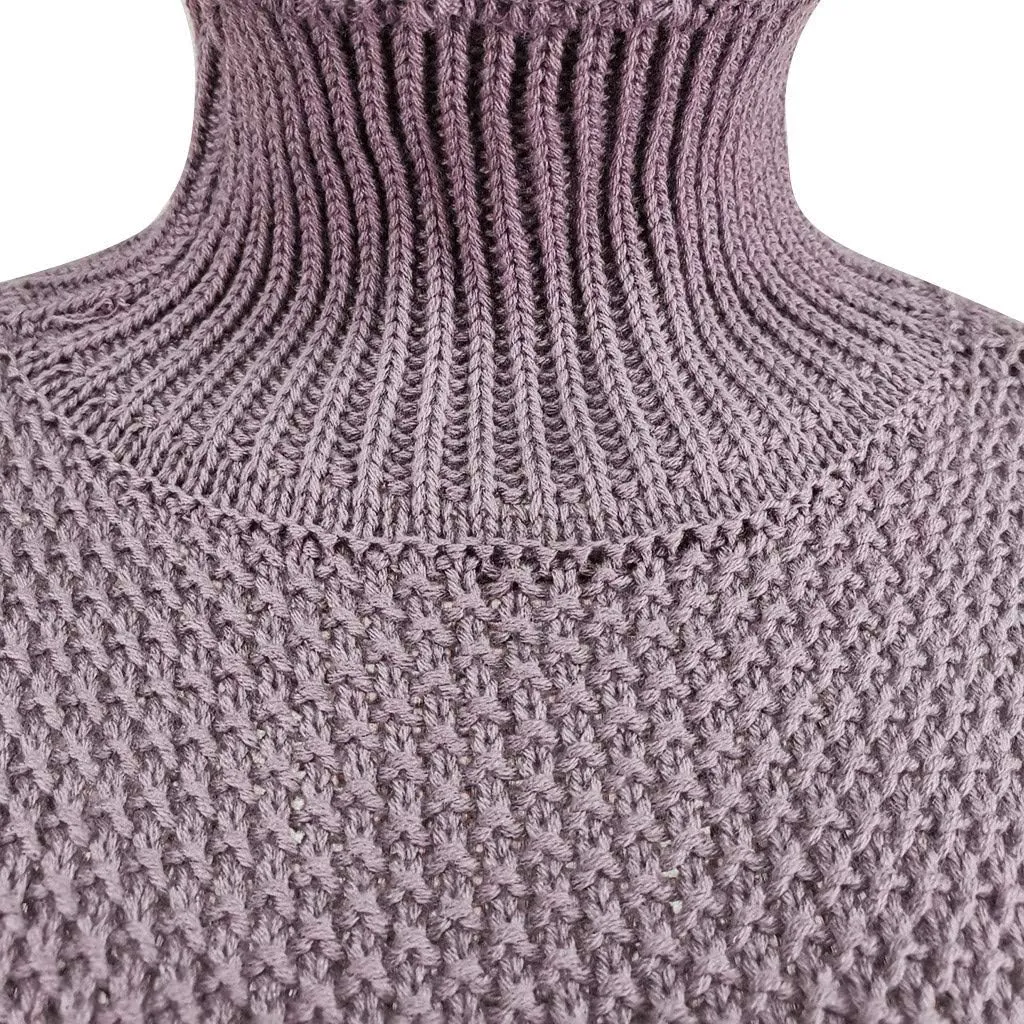 Sweater for Women Solid Long Sleeve Turtleneck Cable Knitted Casual Comfort Pullover Sweaters Fall Winter Warm Tops