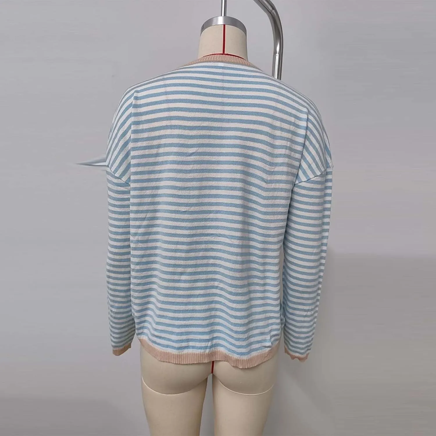 Sweaters for Women TrendyCasual Crewneck Striped Womens Sweaters Lightweight Dressy Cable Knit Spring Sweaters