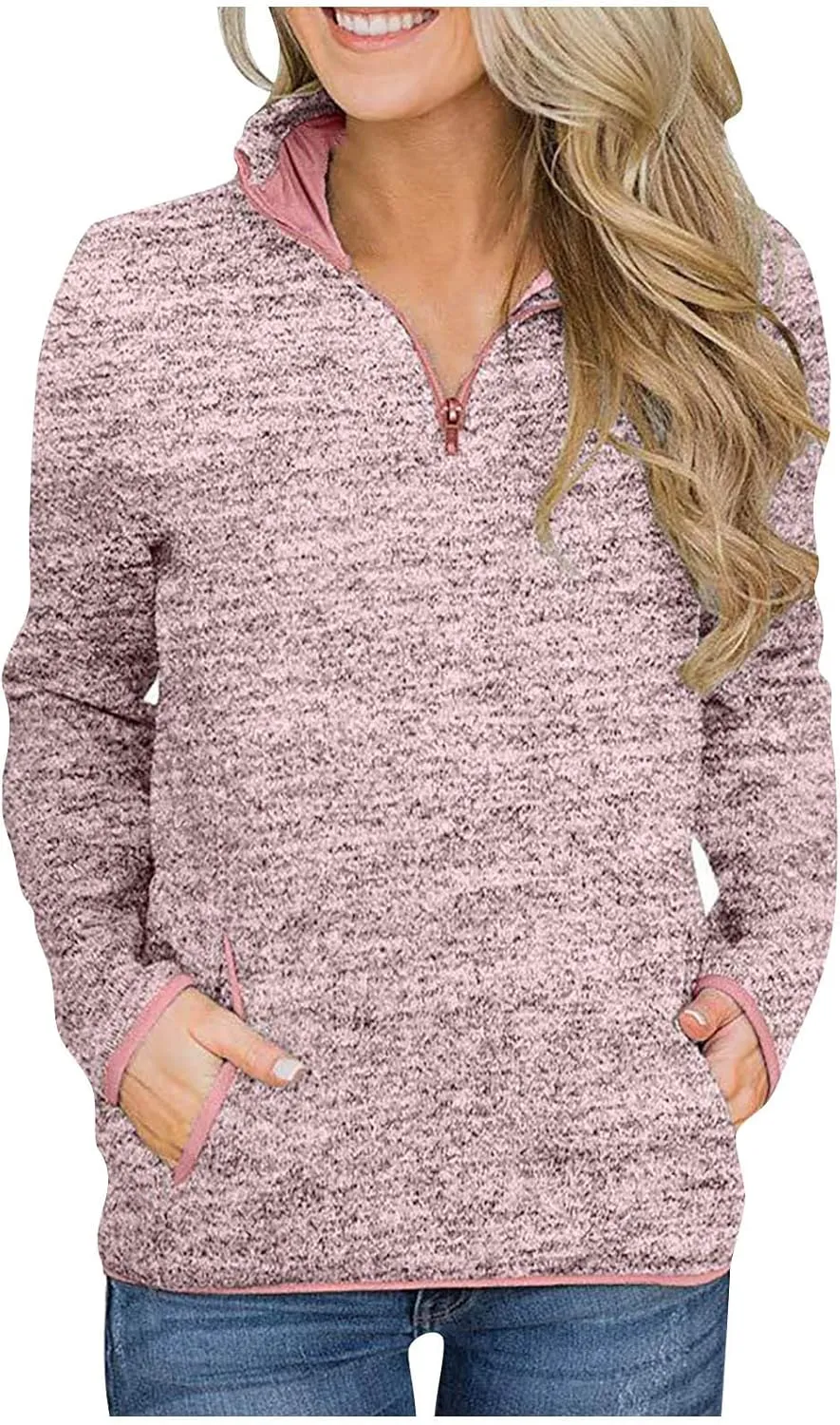 Sweatshirt Women No Hood,Long Sleeve Shirts for Women Winter Fashion Solid Color Long Sleeved Sweatshirt