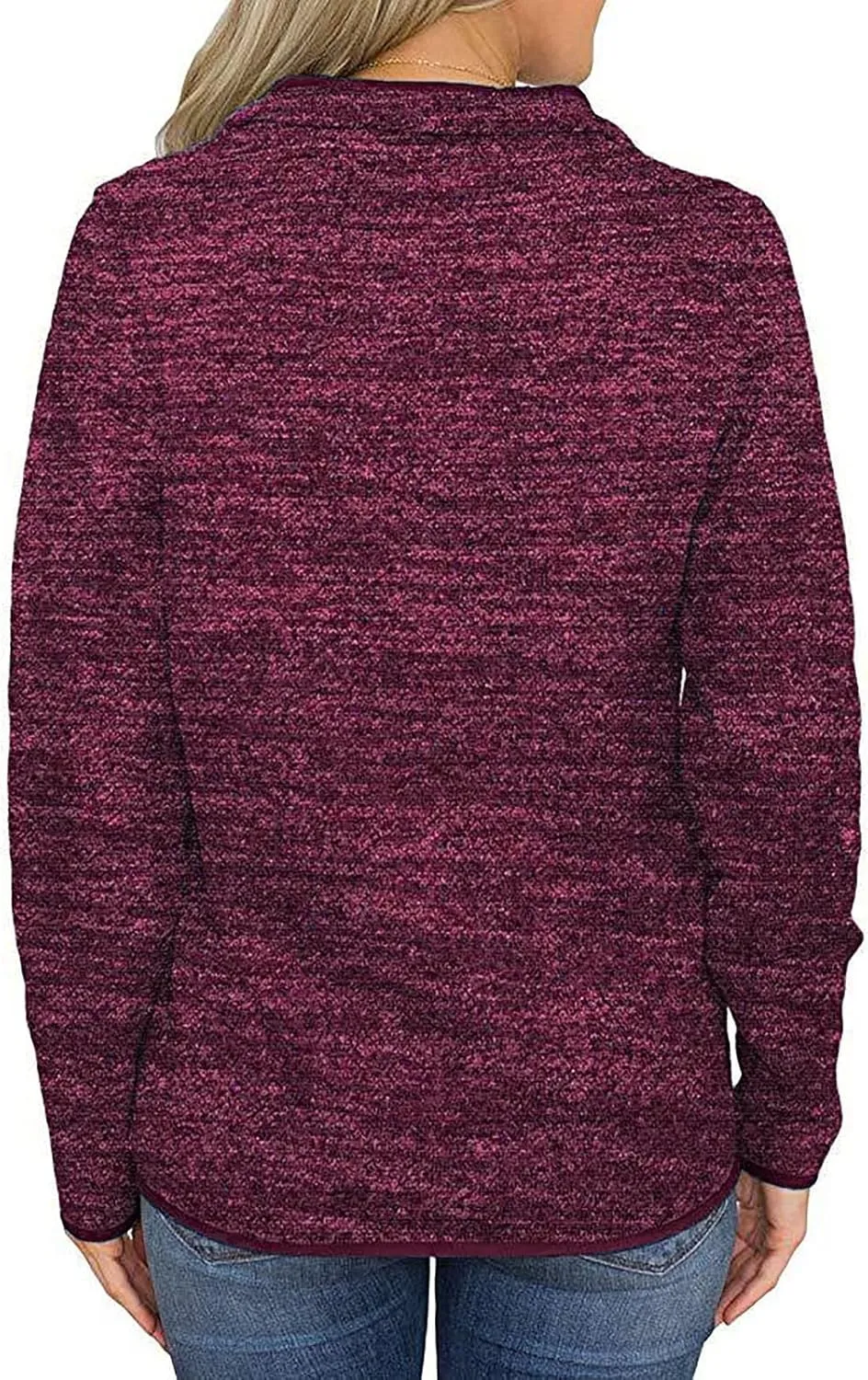 Sweatshirt Women No Hood,Long Sleeve Shirts for Women Winter Fashion Solid Color Long Sleeved Sweatshirt