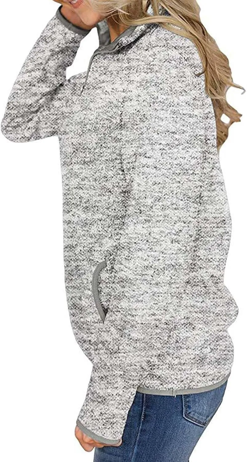 Sweatshirt Women No Hood,Long Sleeve Shirts for Women Winter Fashion Solid Color Long Sleeved Sweatshirt