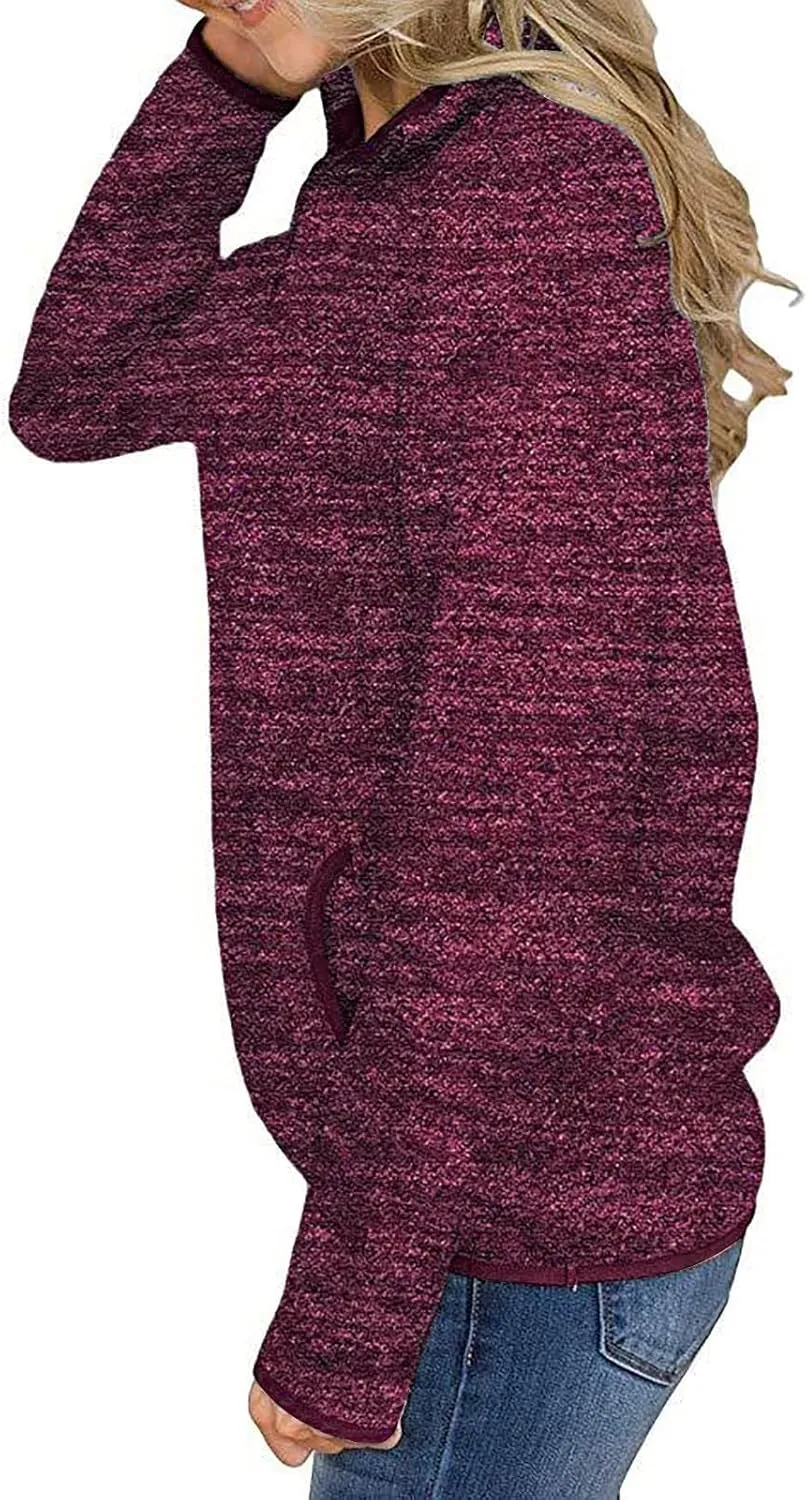 Sweatshirt Women No Hood,Long Sleeve Shirts for Women Winter Fashion Solid Color Long Sleeved Sweatshirt
