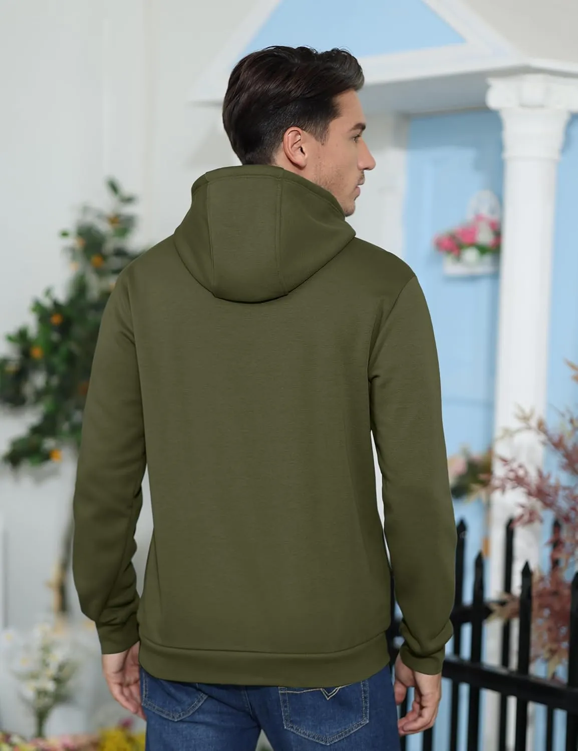 TACVASEN Men's Athletic Hoodies Fleece Lined Sweatshirt Pullover Soft Casual Hooded Sweatshirt with Pocket