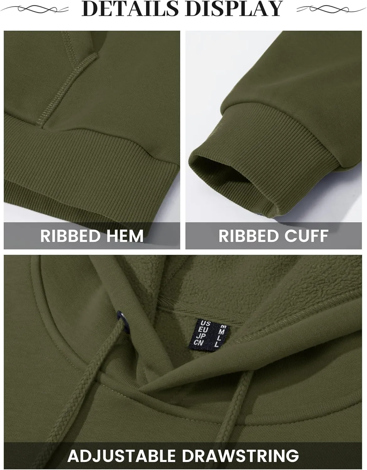 TACVASEN Men's Athletic Hoodies Fleece Lined Sweatshirt Pullover Soft Casual Hooded Sweatshirt with Pocket