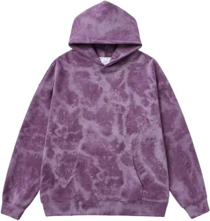 Tie Dye Sweatshirt for Men 2024 Fall Winter Fashion Long Sleeve Hoodies with Pocket Soft Comfy Loose Oversized Tops