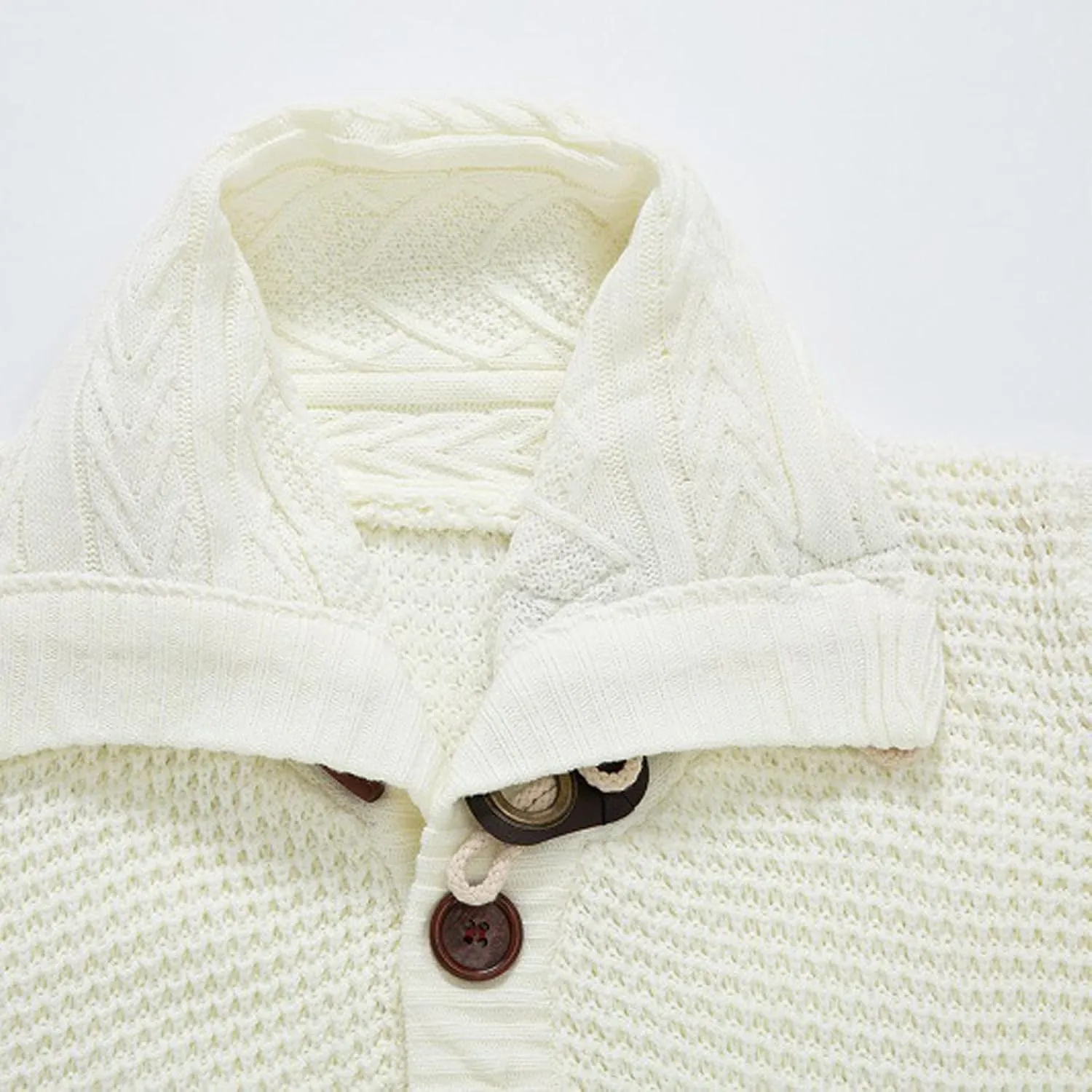 tuduoms Chunky Cardigan Sweaters for Men Vintage Button Down Sweaters Winter Cable Knit Open Front Long Sleeve Cardigan Coat