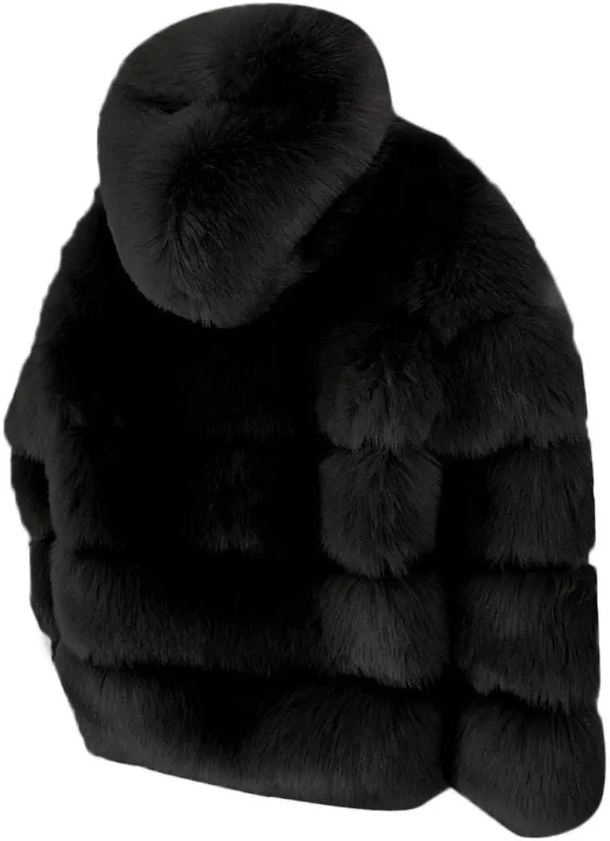 Winter Coats for Women 2024 Oversized Soft Long Sleeve Overcoat Faux Fur Jacket Fuzzy Fleece Jackets Warm Padded Coat