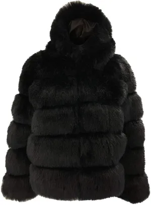 Winter Coats for Women 2024 Oversized Soft Long Sleeve Overcoat Faux Fur Jacket Fuzzy Fleece Jackets Warm Padded Coat