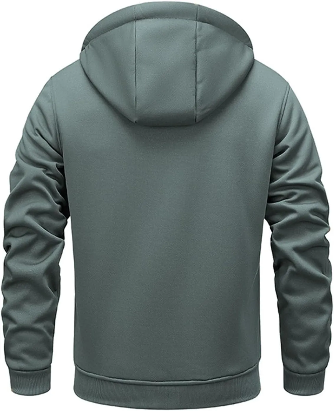 Winter Hoodie Jackets For Men Comfy Soft Fleece Lined Coat Tops Fashion Drawstring Zipper Sweatshirt Sherpa Outwear