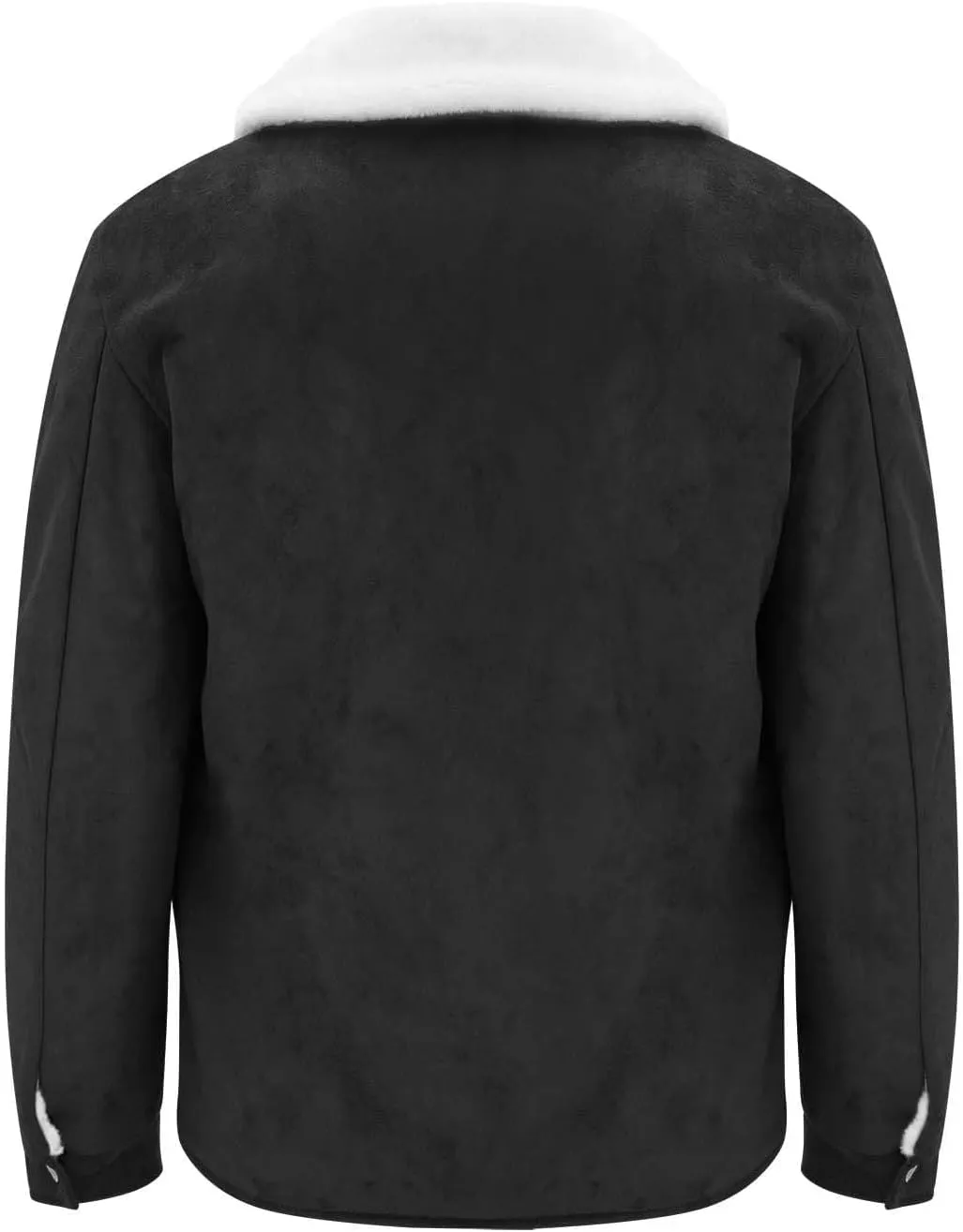 Winter Jackets for Men Sherpa Lined Fleece Casual Distressed Trucker Coats Classic Lapel Motorcycle Bomber Jacket