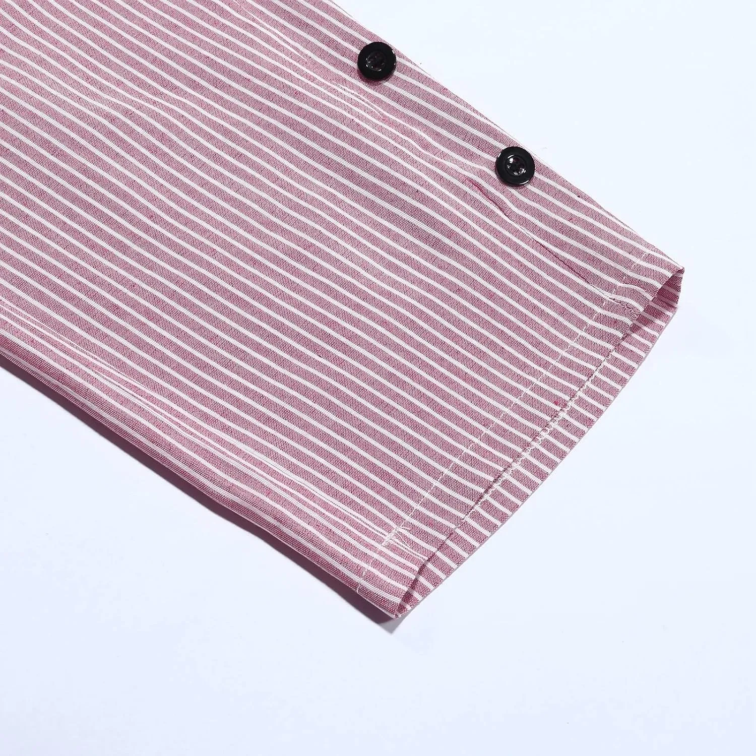 Women Casual Striped Linen Pants Trendy Wide Leg Side Button Trouser Office Work Relaxed Business Dressy Casual Pant