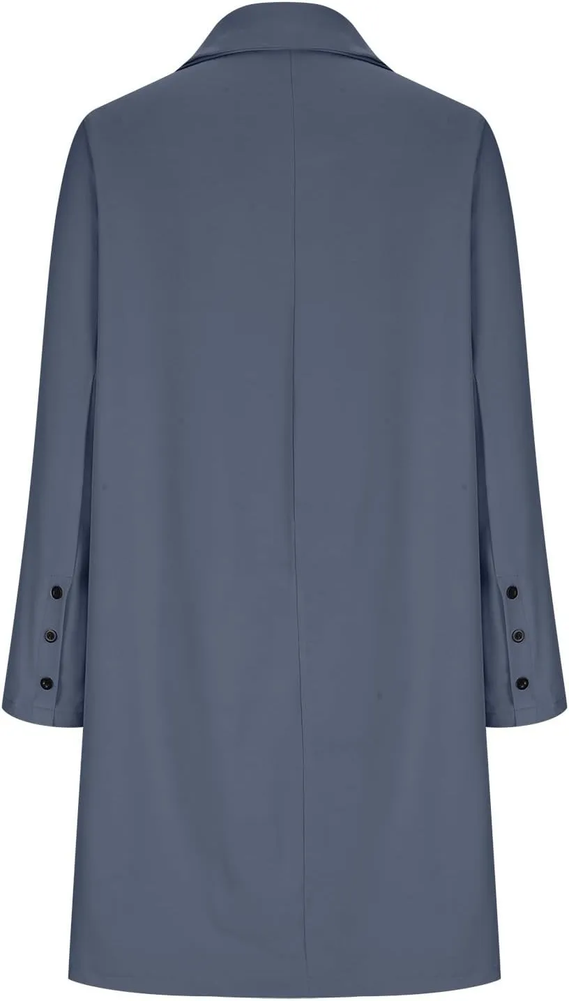 Women Coats,Elegant Notched Collar Double Breasted Wool Blend Over Coat Double-Breasted Lapel Jacket Outwear