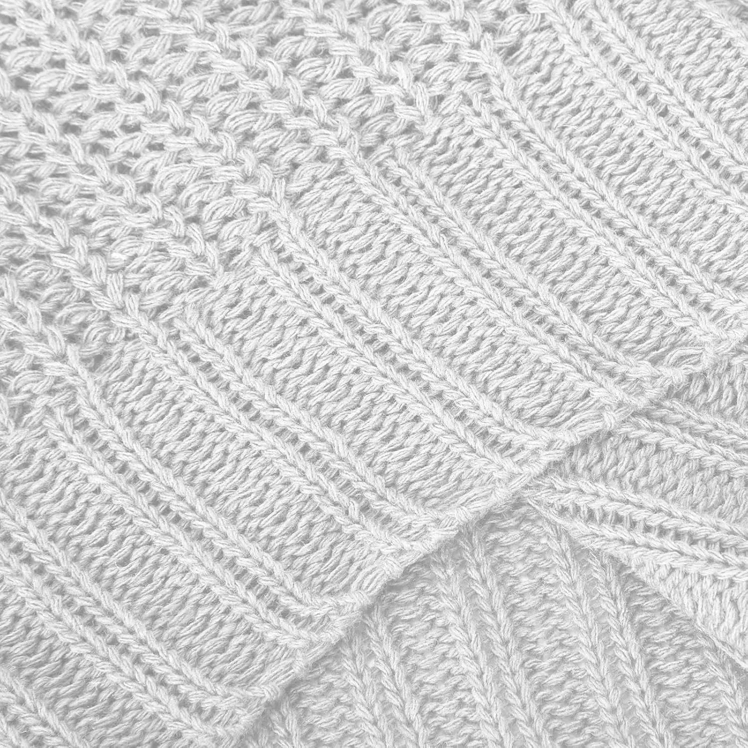 Women Long Sleeve Cable Knit Sweater Crewneck Loose Casual Pullovers Warm Lightweight Sweaters