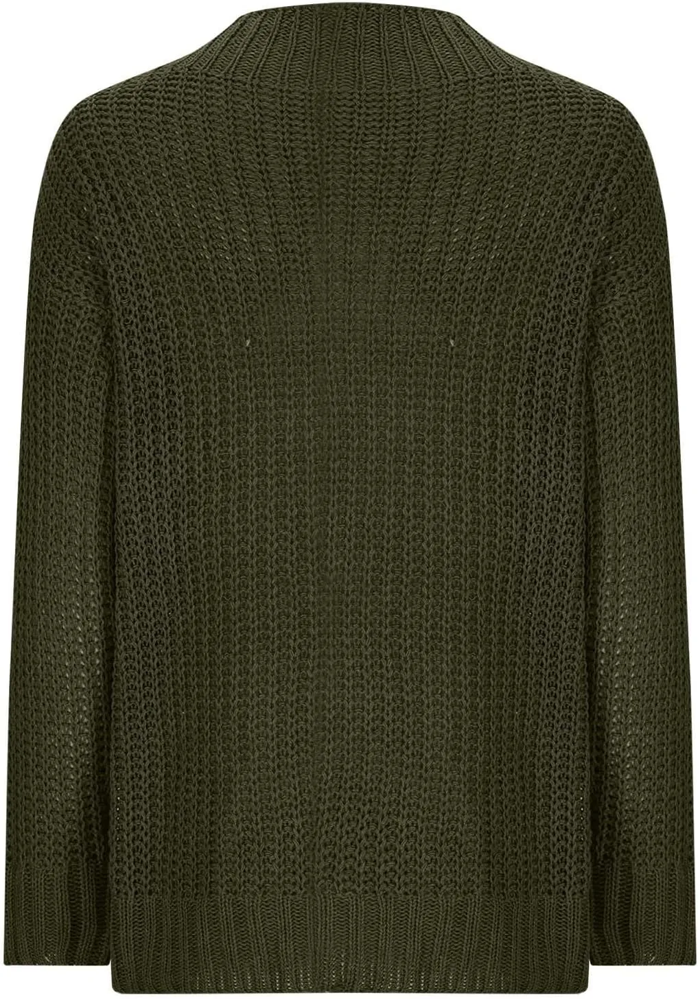 Women Long Sleeve Cable Knit Sweater Crewneck Loose Casual Pullovers Warm Lightweight Sweaters
