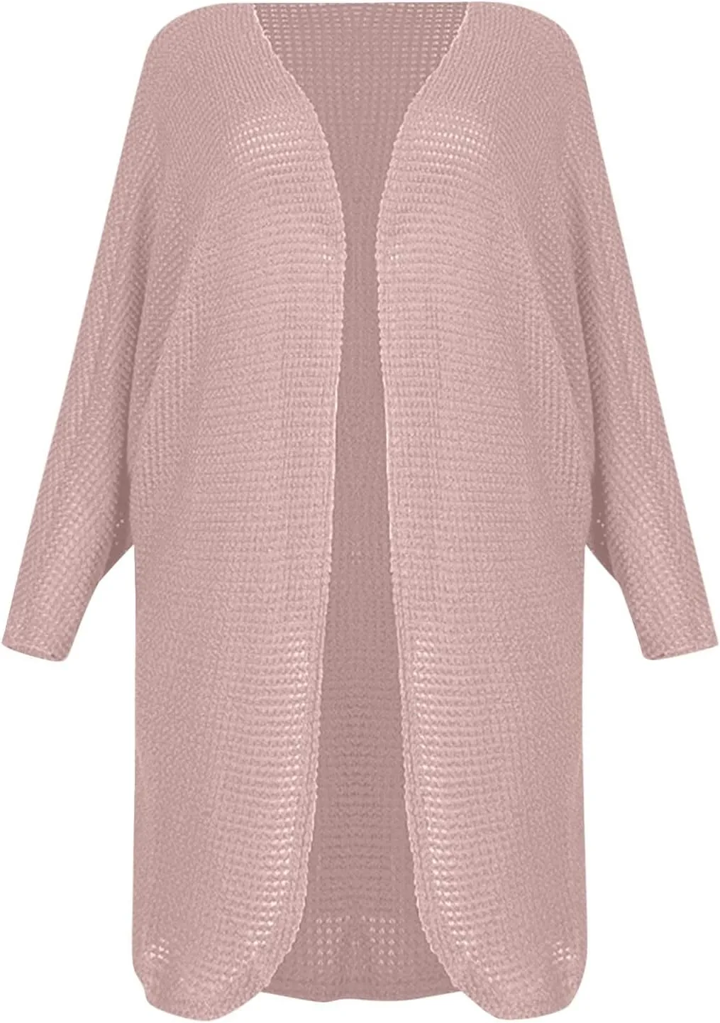 Women Long Sleeve Cardigan 2023 Open Front Solid Color Chunky Knit Sweaters Oversized Slouchy Dropped Outerwear Coat