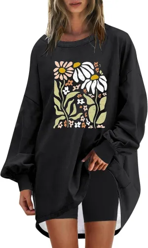 Women Oversized Striped Crewneck Sweatshirt Women's Large Round Neck Sports Oversize Lantern Sleeve Pullover