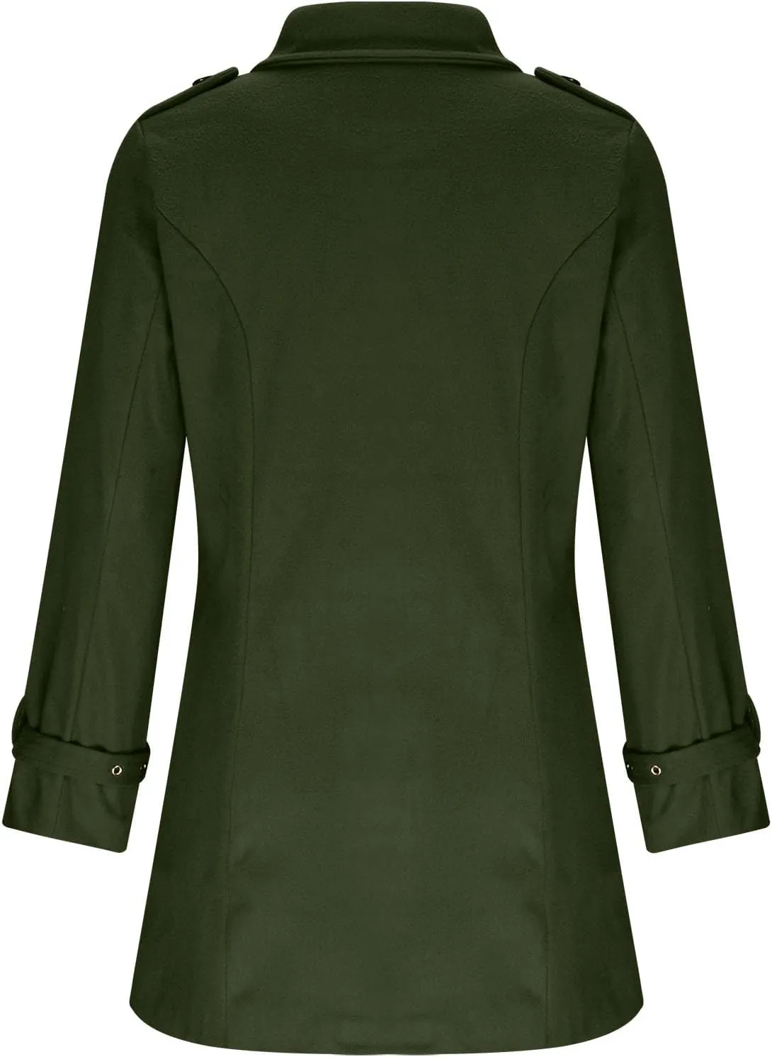 Women Trench Coat Winter Slim Outerwear Casual Classic Lapel Overcoats Elegant Double-Breasted Jackets