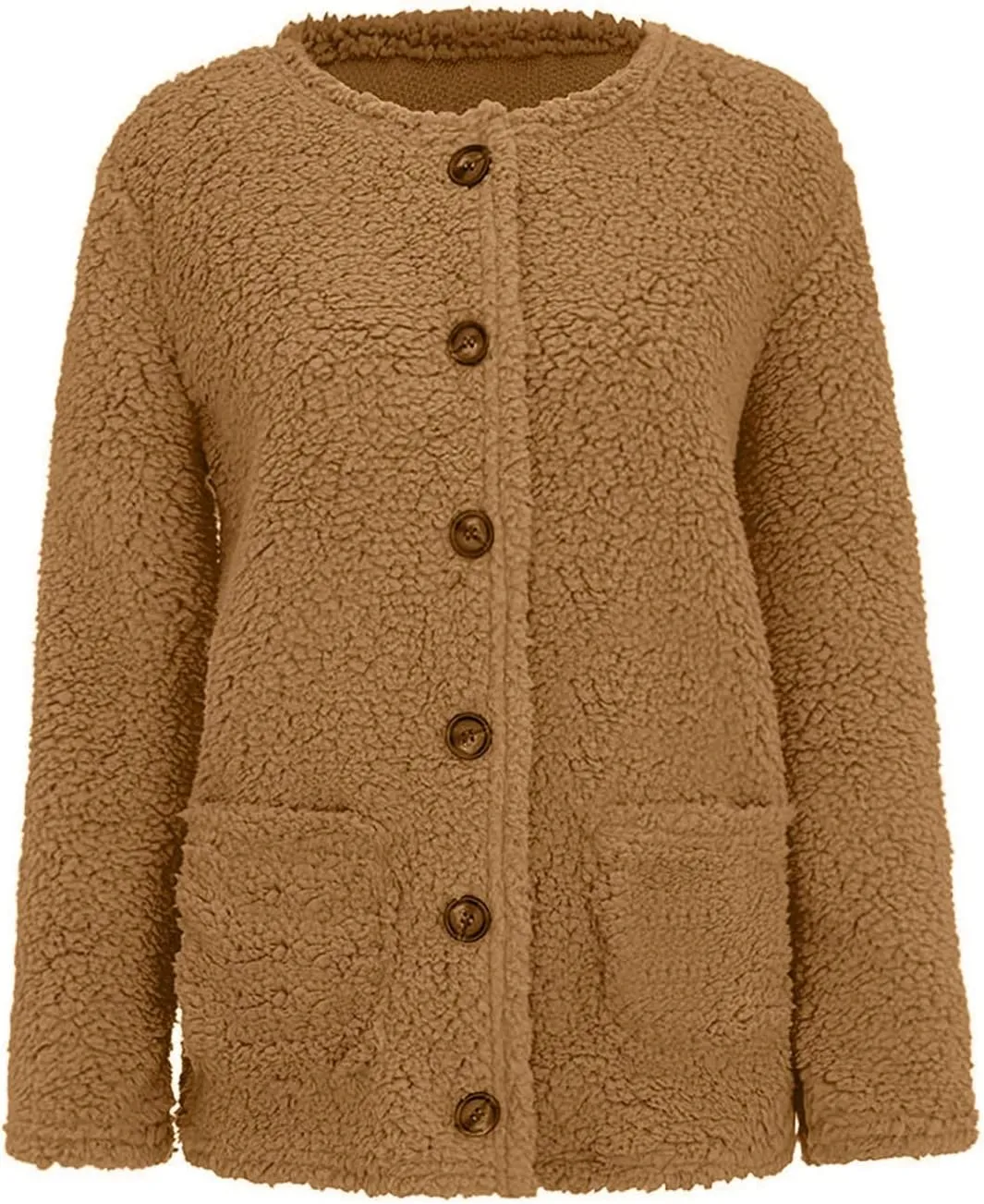 Womens 2023 Cardigan Sweaters Fall Open Front Button Down Long Sleeve with Pockets Casual Chunky Warm Outerwear Coat