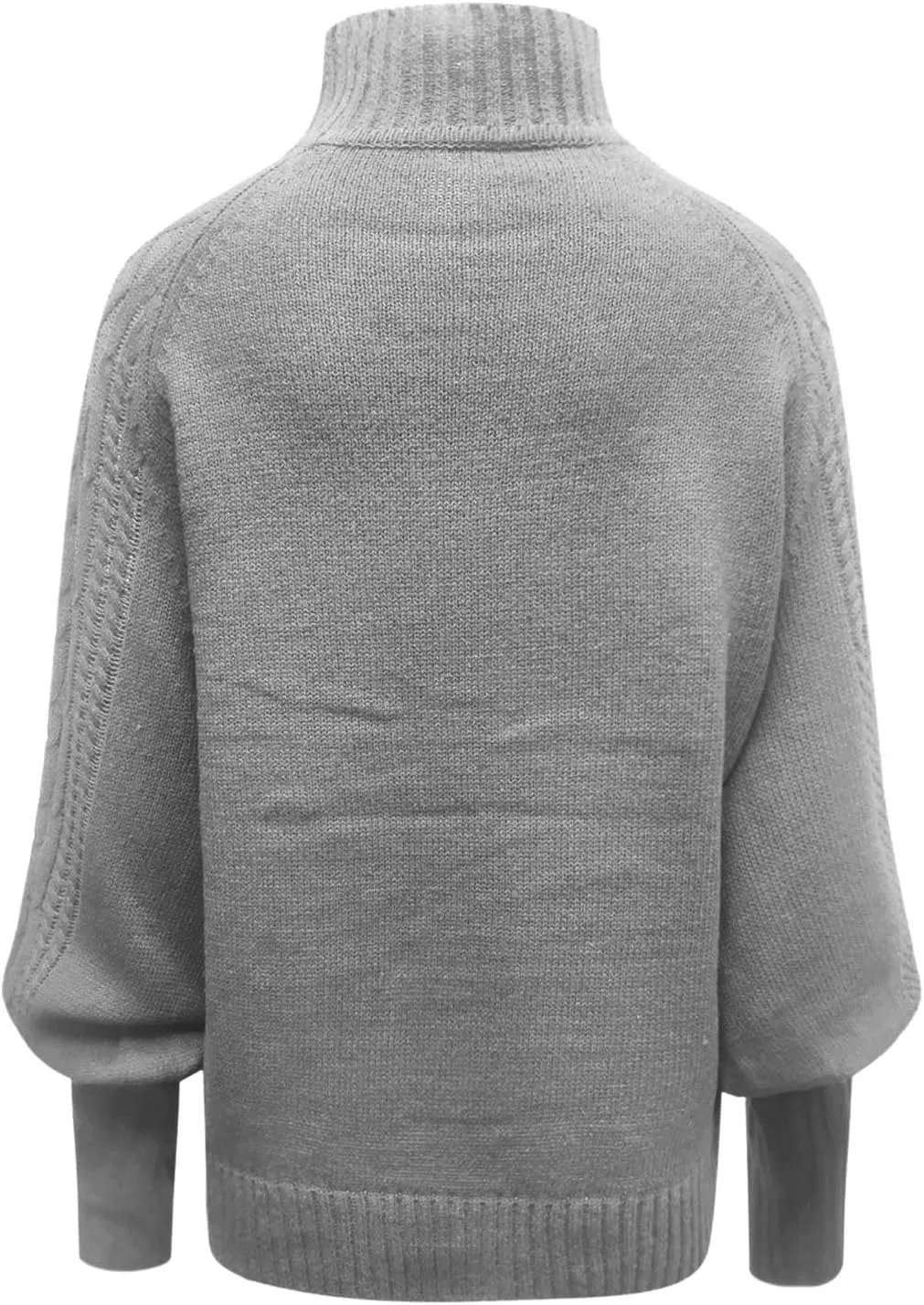 Women's 2024 Fall Long Sleeve Sweaters Cable Knitted Turtleneck Oversized Pullover Tops Fall Winter Comfort Sweaters