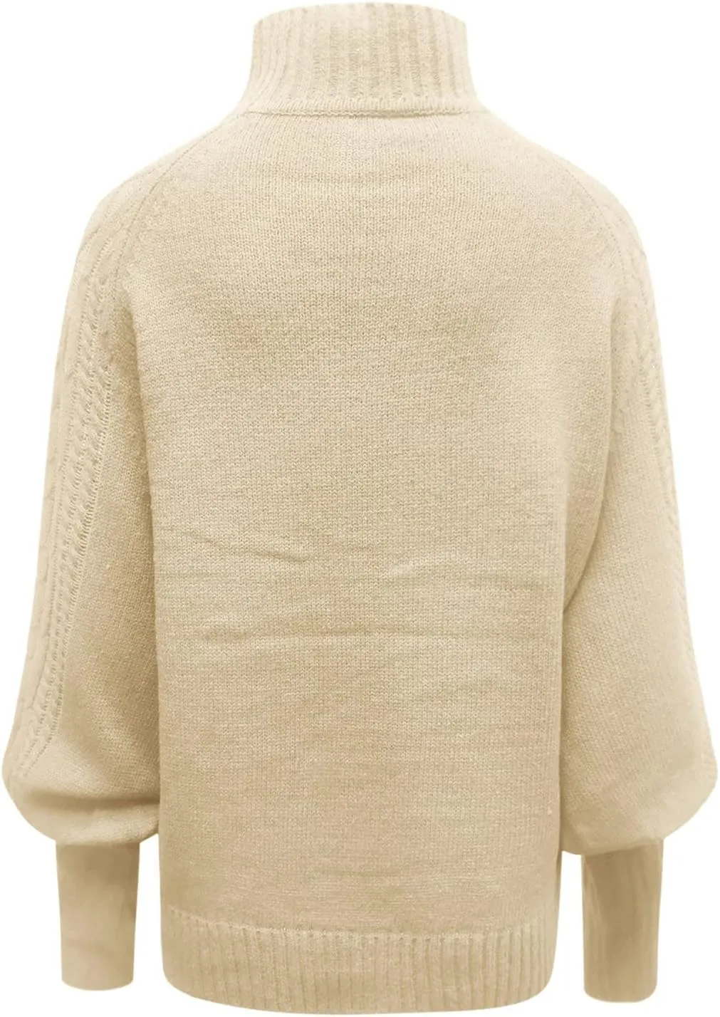 Women's 2024 Fall Long Sleeve Sweaters Cable Knitted Turtleneck Oversized Pullover Tops Fall Winter Comfort Sweaters