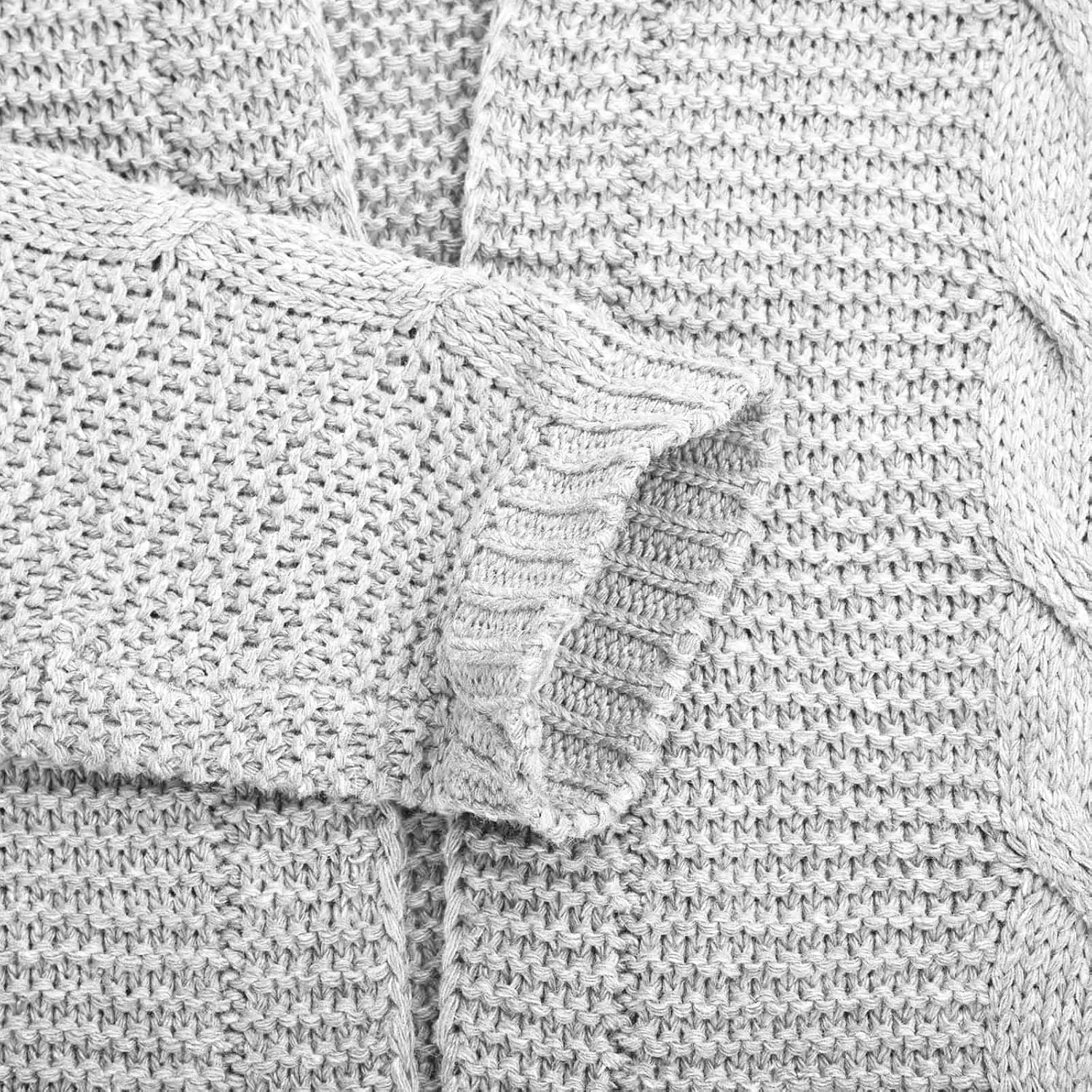 Womens 2024 Fall Winter Clothes Open Front Chunky Knit Hoodies Sweater Loose Long Sleeve Cardigan Casual Outwear Coat