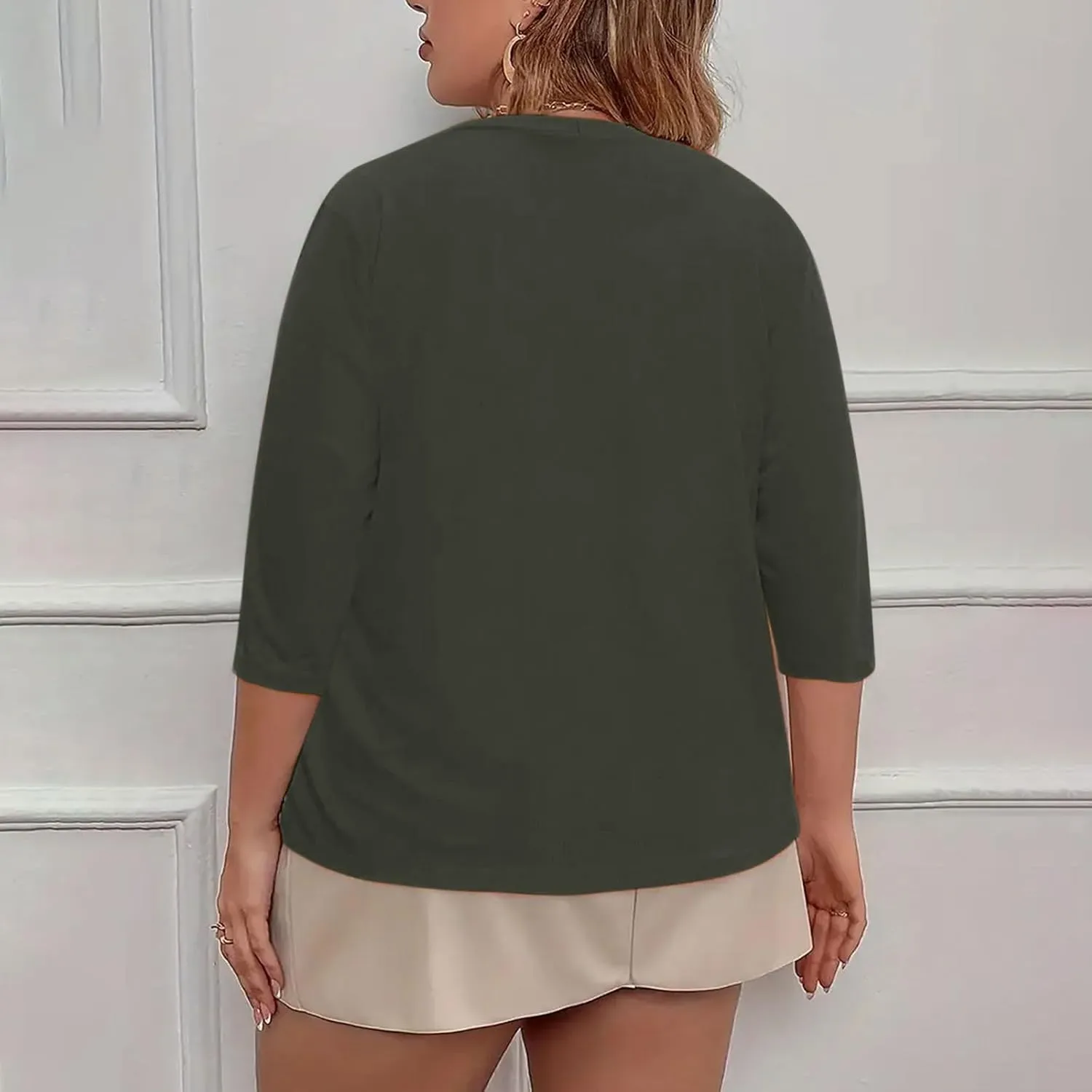 Women's 2024 Lightweight Short Sleeve V Neck Cardigans Sweaters Cropped Open Front Knit Crochet Bolero Shrugs Tops