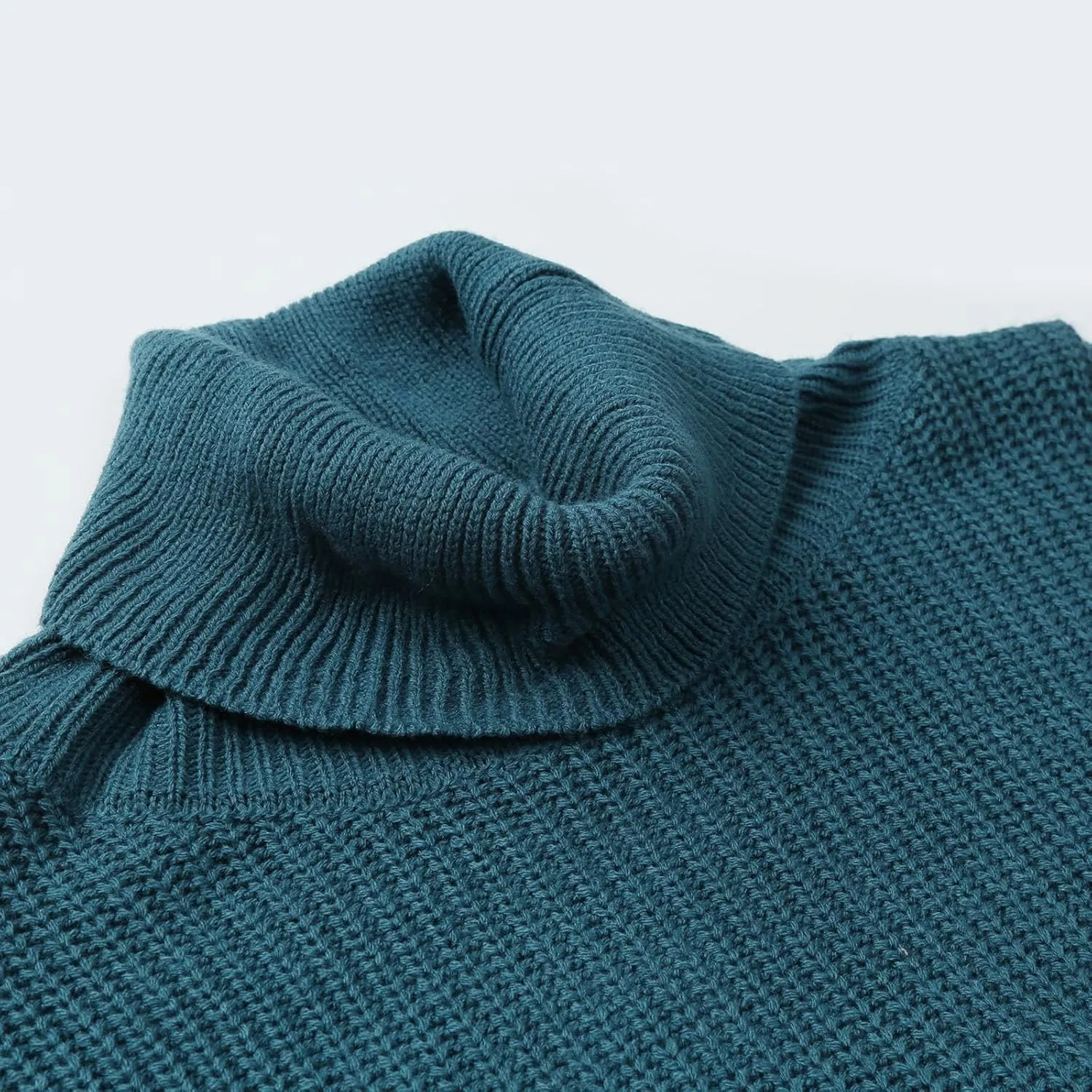 Women's 2024 Turtleneck Sweater Long Sleeve Button Stretch Kint Pullover Lightweight Winter Outfits