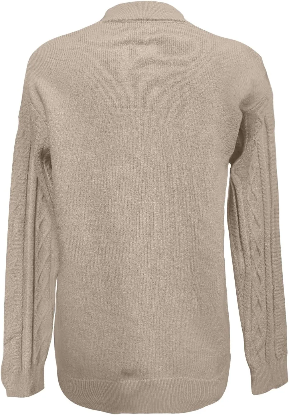 Women's Cable Knit Long Sleeve V Neck Turtleneck Sweaters Vintage Chunky Argyle Sweater Pullover Top for Fall Winter