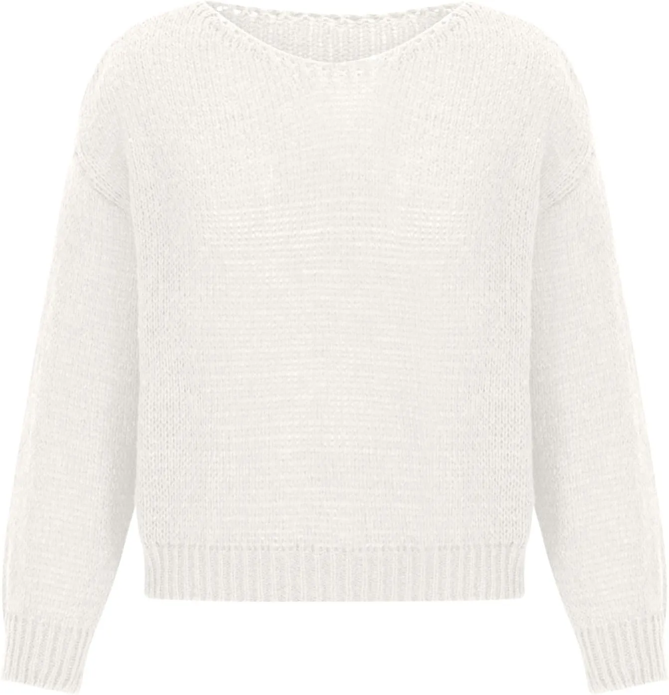Womens Cable Knit Sweater Long Sleeve Lightweight Sweaters Loose Casual Comfortable Sweaters