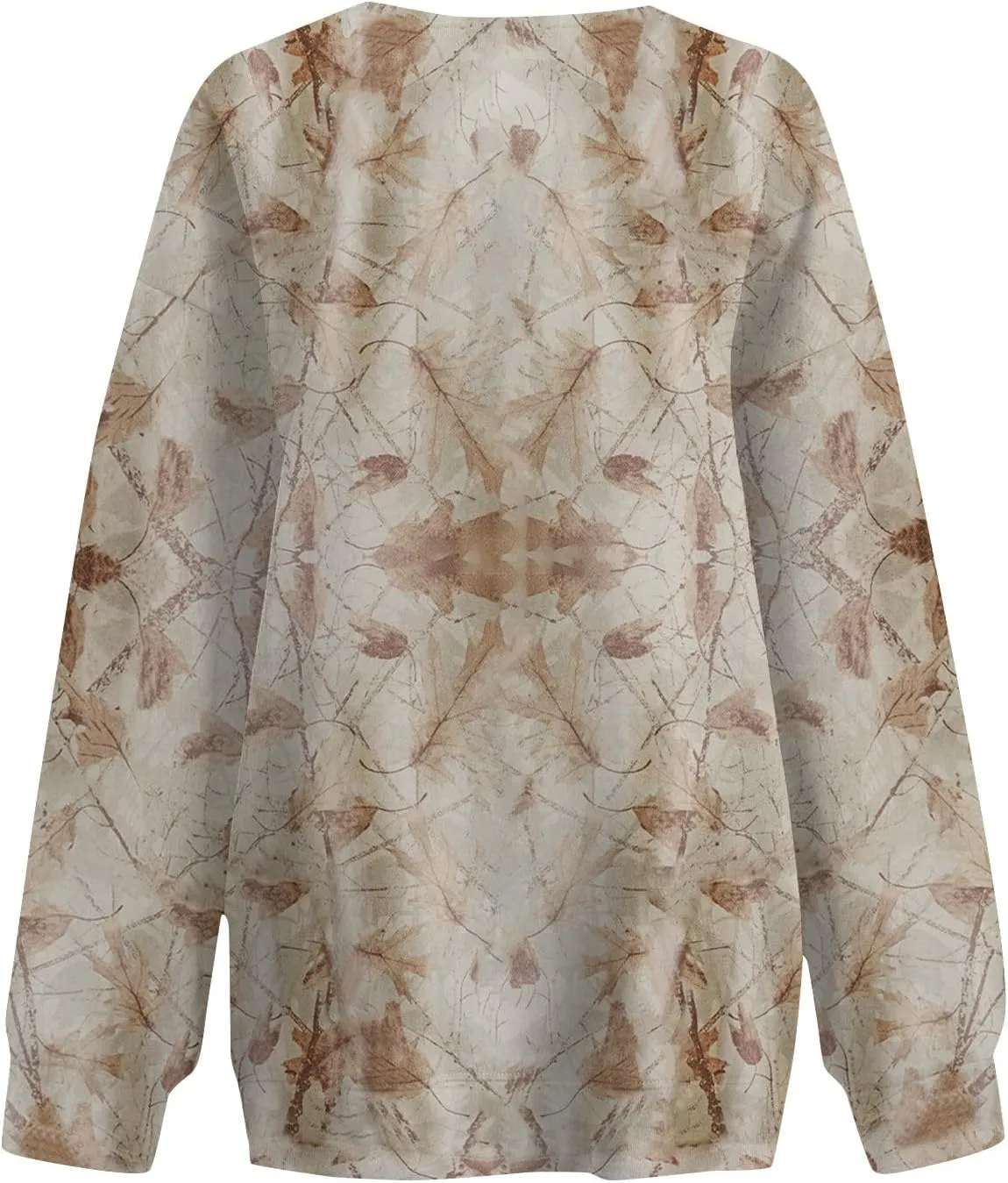 Women's Camo Hoodies Sweatshirt Maple Leaf Print Oversized Fleece Sweatshirts Classic Print Pullover with Pocket